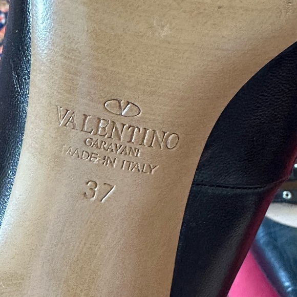 Authentic Valentino High Heels Pumps Black Leather - Picture 7 of 11